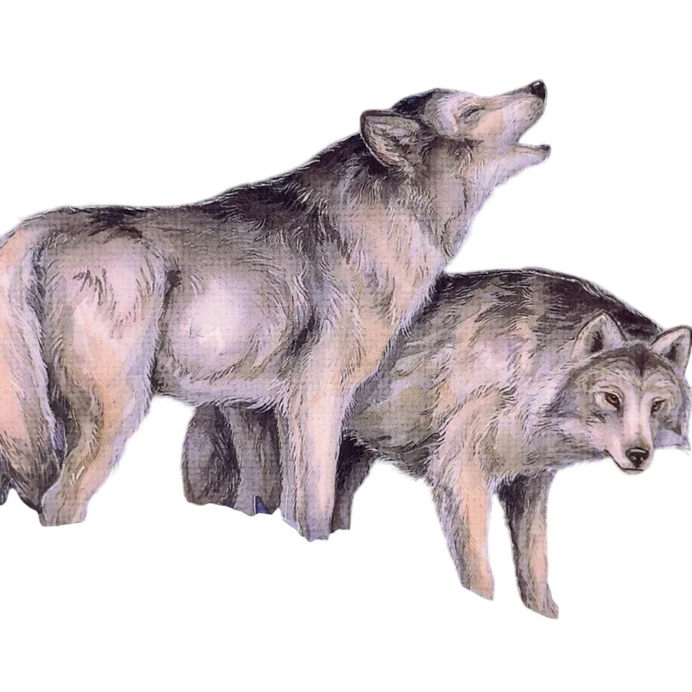 Jody Bergsma Wolf Ceramic Art Tile 8